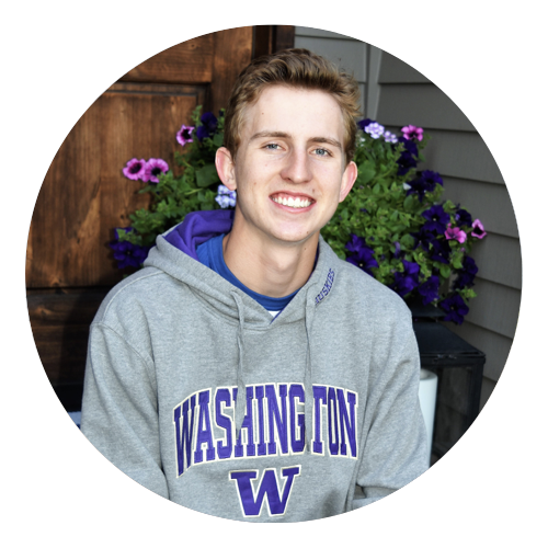 Tim student in UW sweatshirt